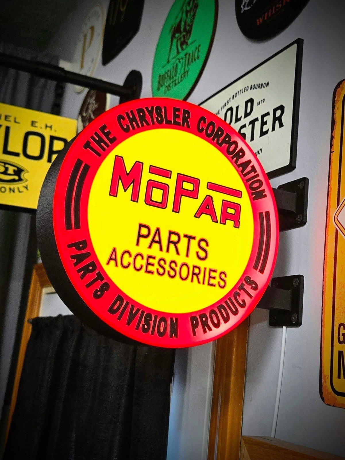 Mopar Parts Accessories Round LED Light Box | Double Sided RGB Option