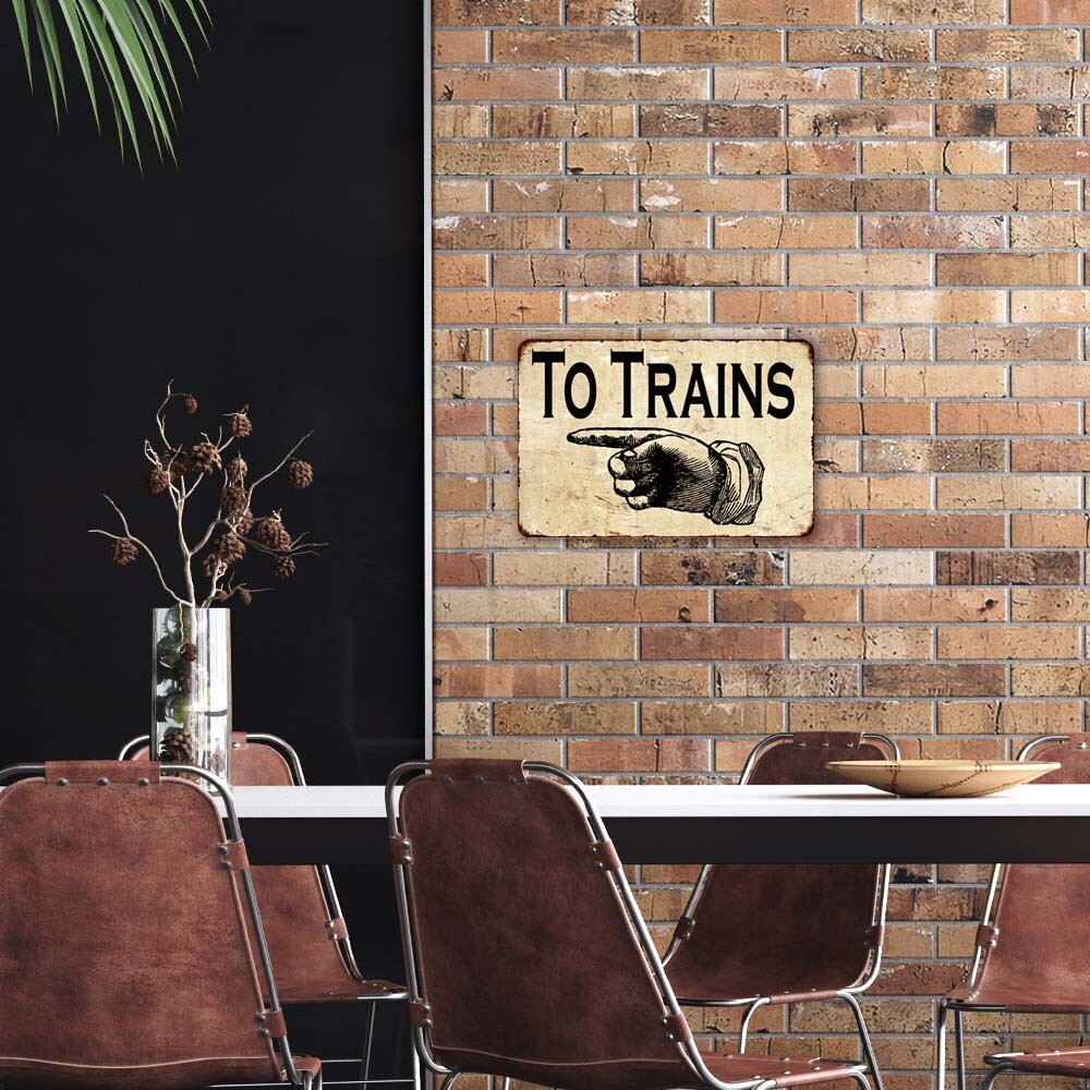 To Trains Left Vintage Retro Reproduction Gift 8×12 Metal Sign 108120067082