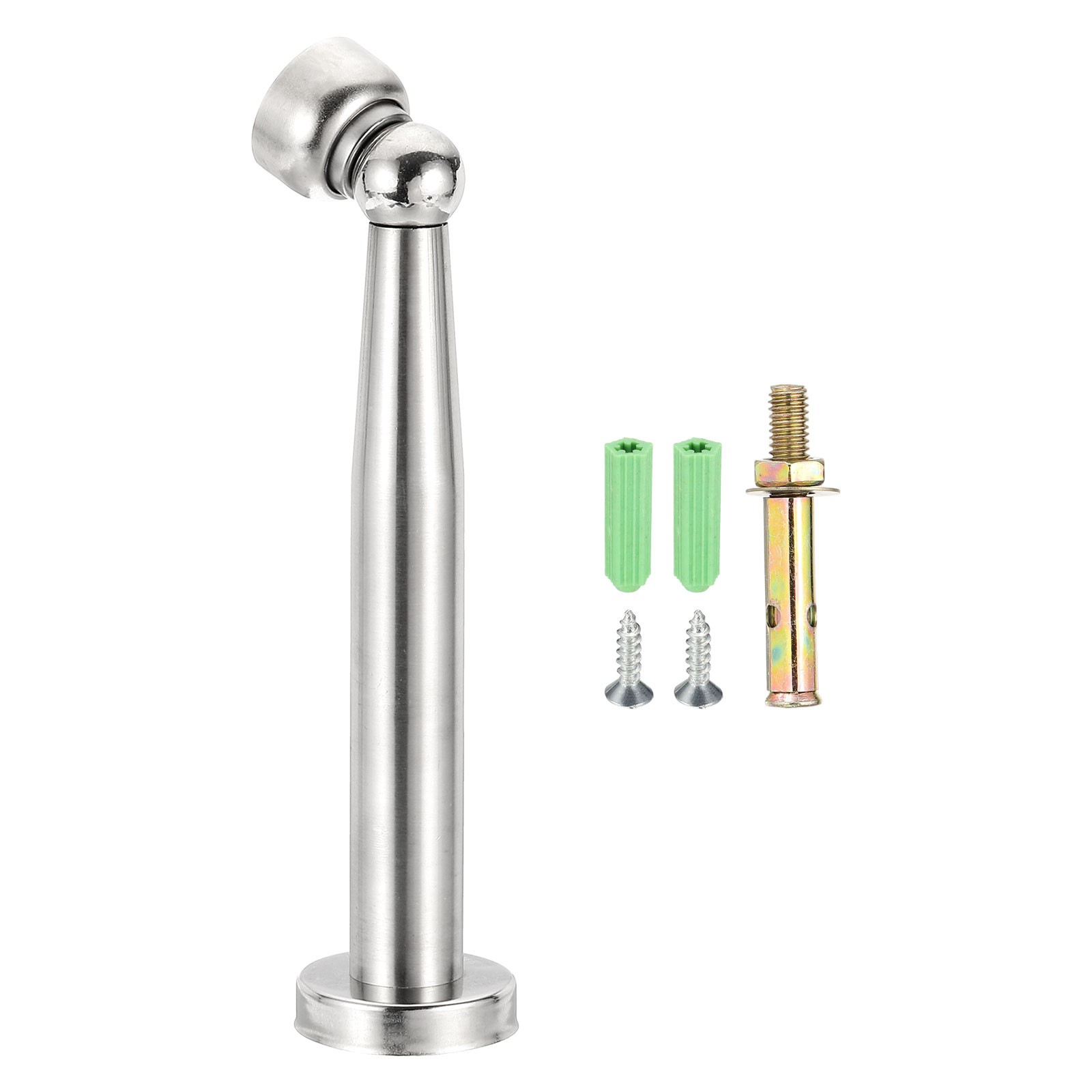 7.5″ Magnetic Door Stoppers, Wall Floor Mounted Door Catch Holder, Silver