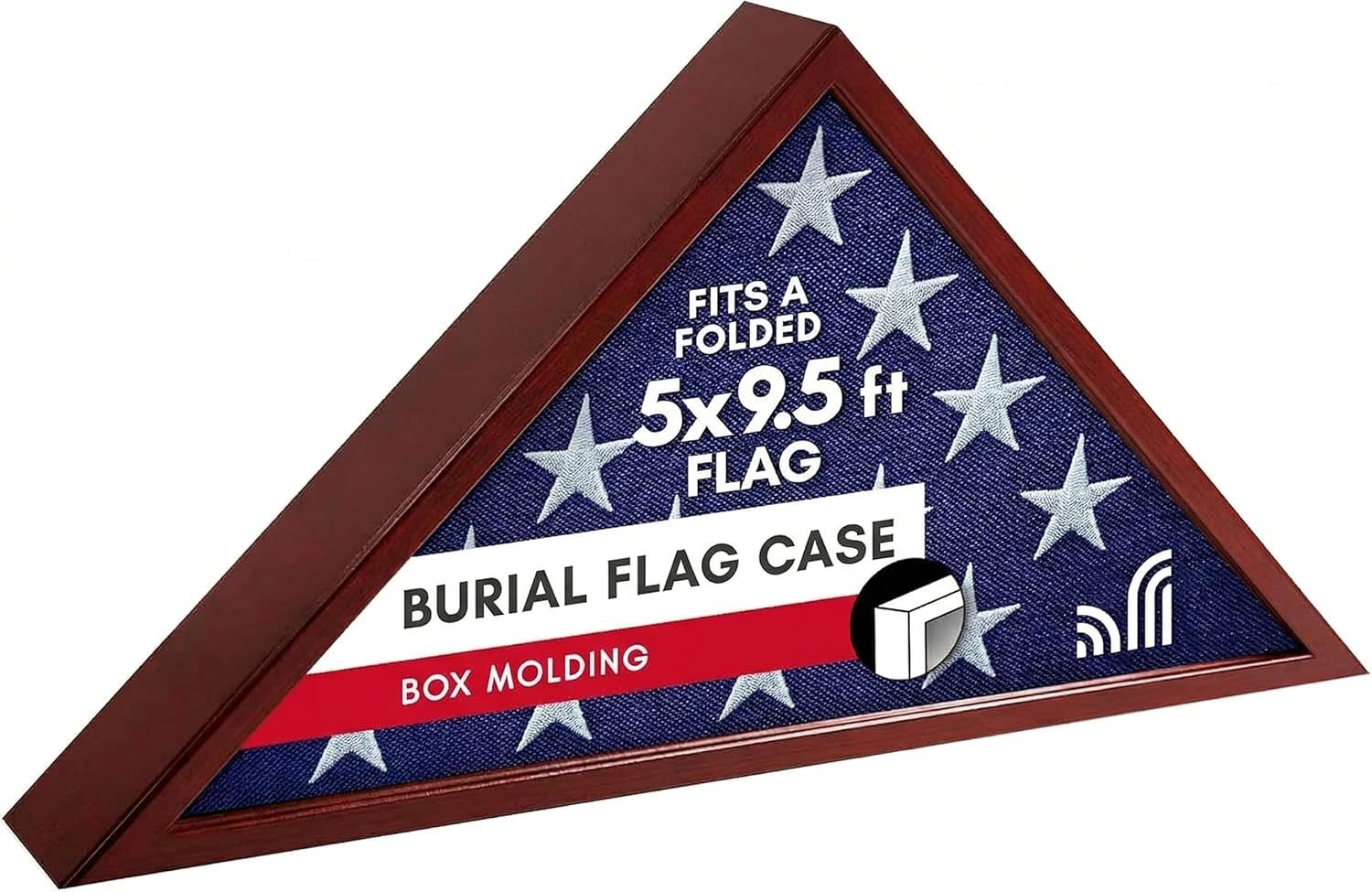 Americanflat Large Flag Display Case – Fits Folded 5×9.5 Burial Flags –