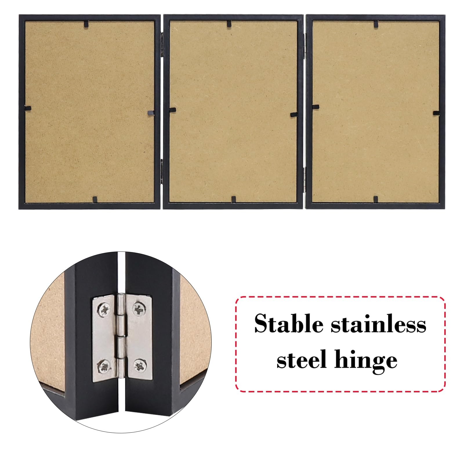 4×6 Hanging Picture Frames with Real Glass and Hemp Rope Displays 4 Photos