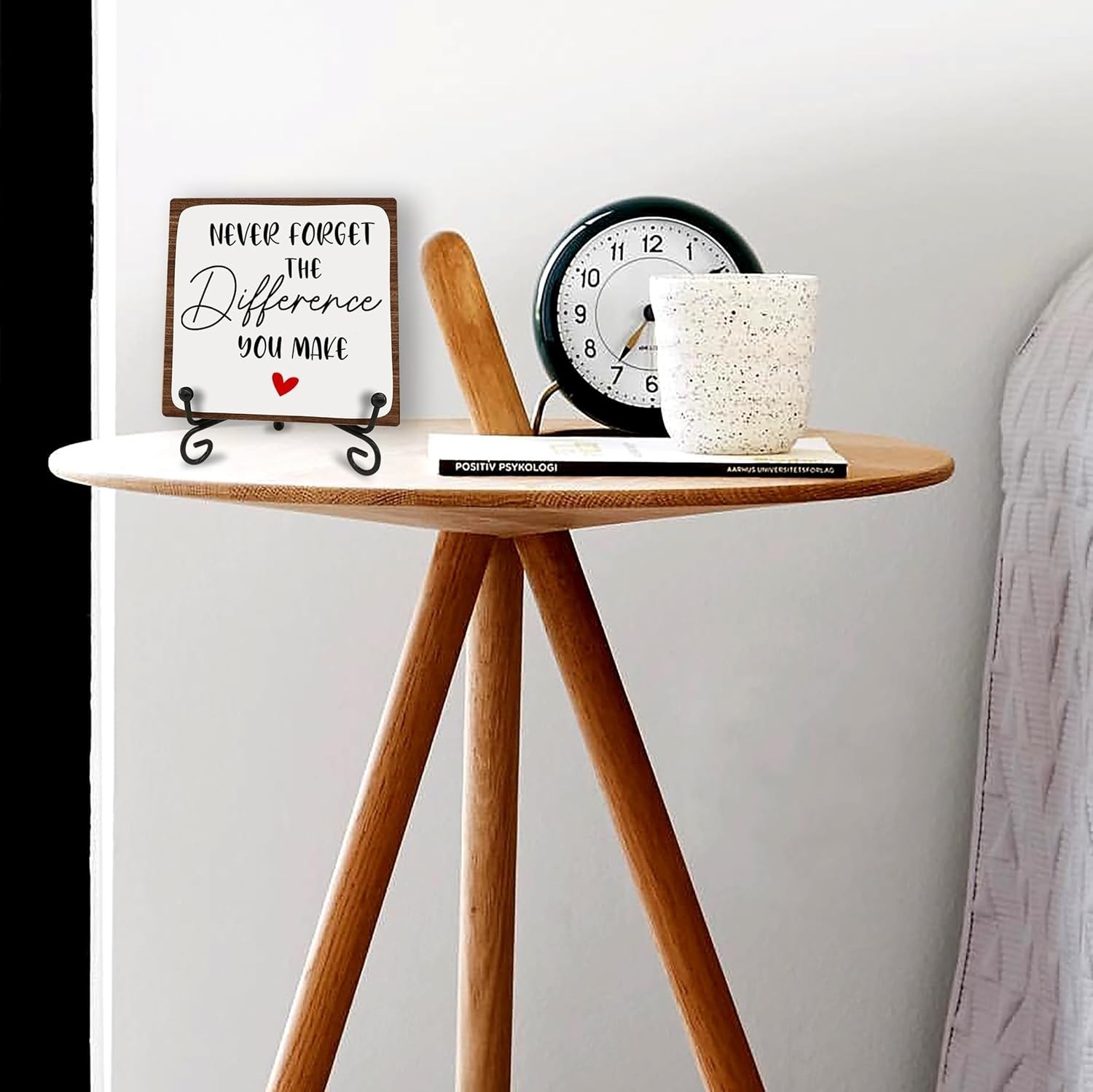 Wooden Sign – Never Forget the Difference You Make – Positive Reminder – Motivat