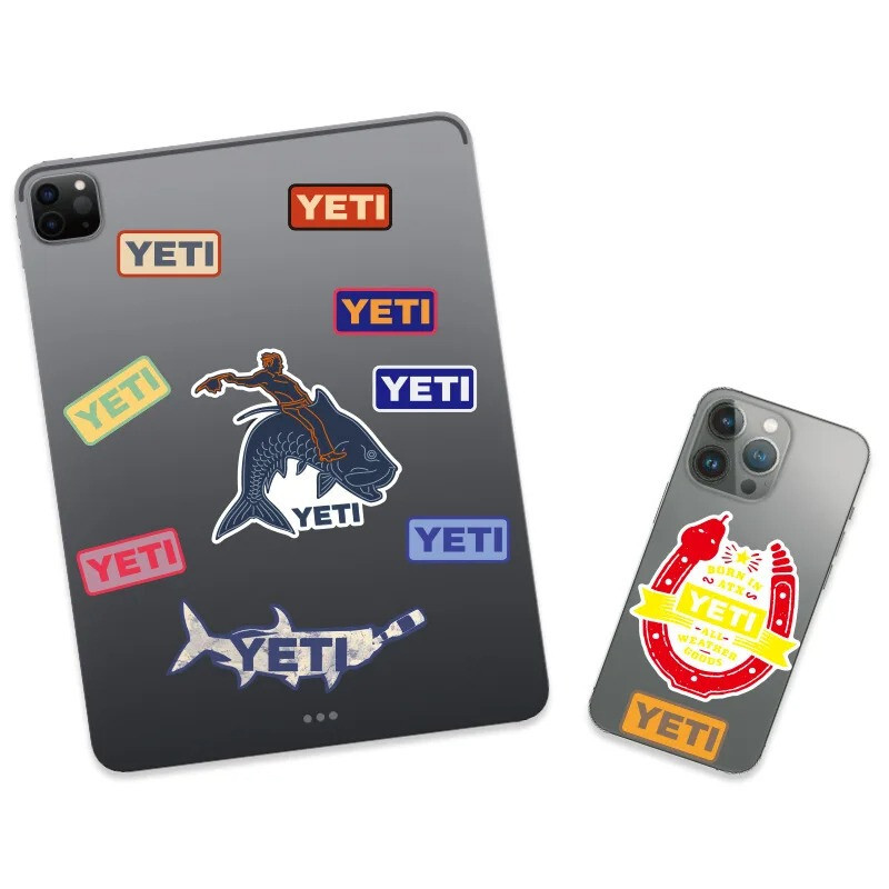 YETI Sticker Pack – 20+ Waterproof Vinyl Decals for Coolers, Bottles & Gear