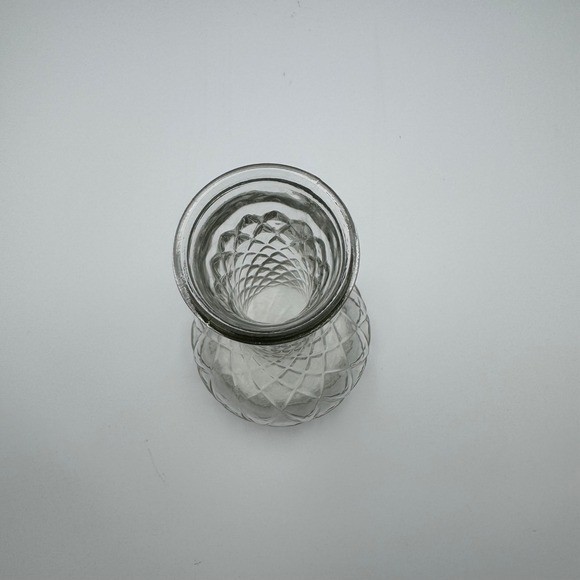 Vintage Hoosier Glass Bud Vase Clear Small Decorative Tabletop Accent