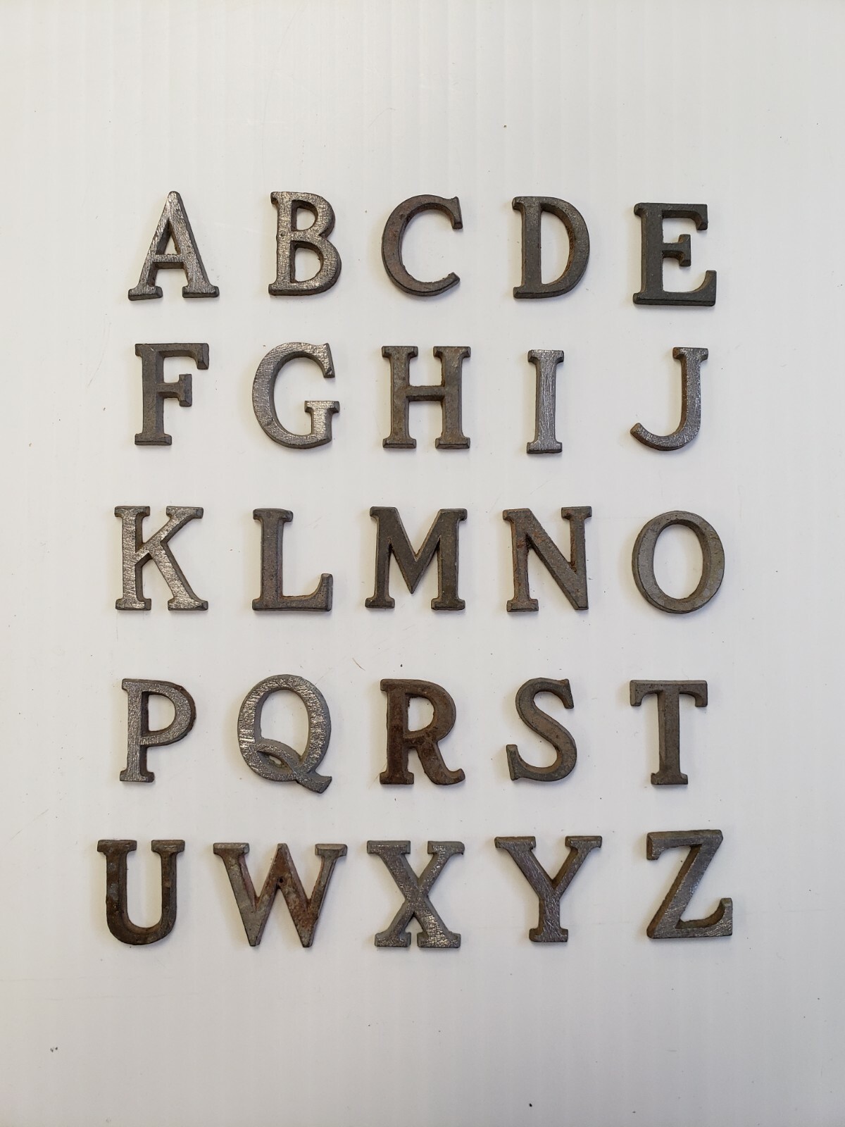 Metal Letters and Numbers 3/4 inch long Roman Font price per letter*