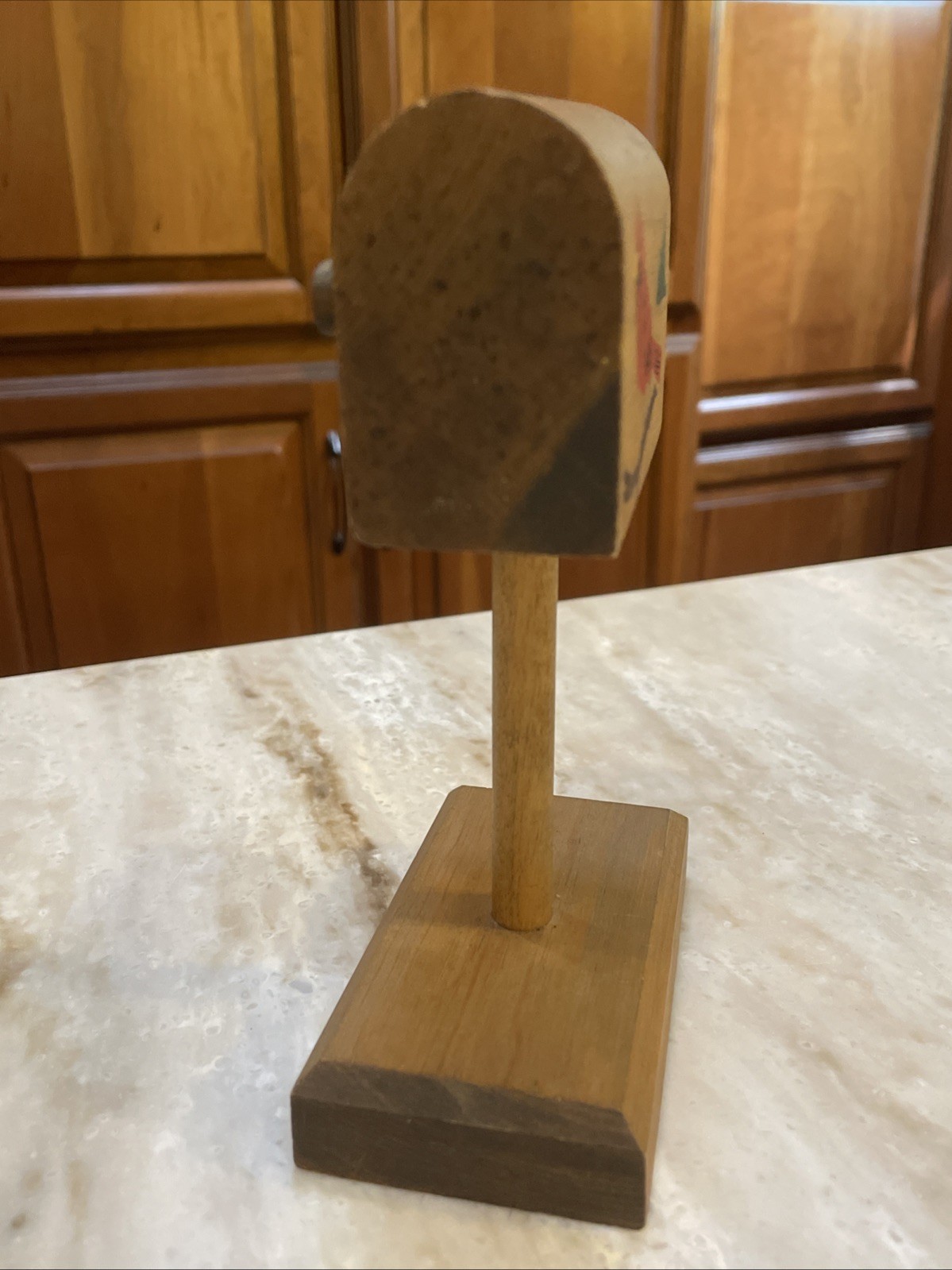 Hand Made In Minnesota Wooden Mailbox Stamp Roll Dispenser Folk Art Vintage Used