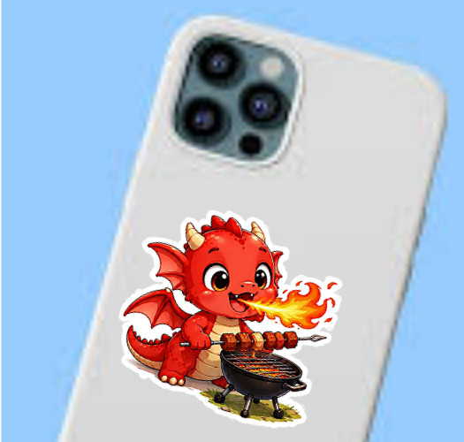 Cute Fantasy Baby Dragons, 25pc Set, Die Cut, Heavy Duty Vinyl, 1.5″ x 1.5″
