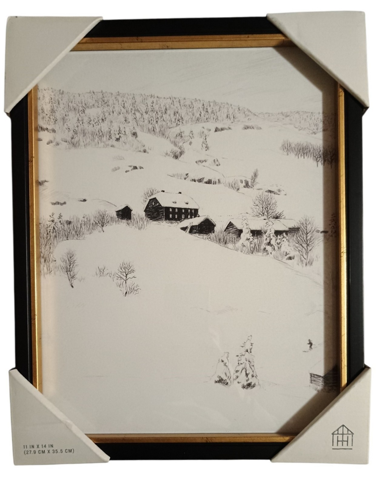 Hearth & Hand Magnolia Framed Black & White Landscape Print 11×14 Modern Art