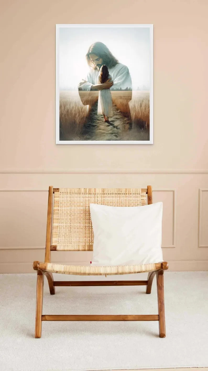 Love of Christ, Christian Art, Jesus Hugging Woman, Jesus Prints, LDS Art
