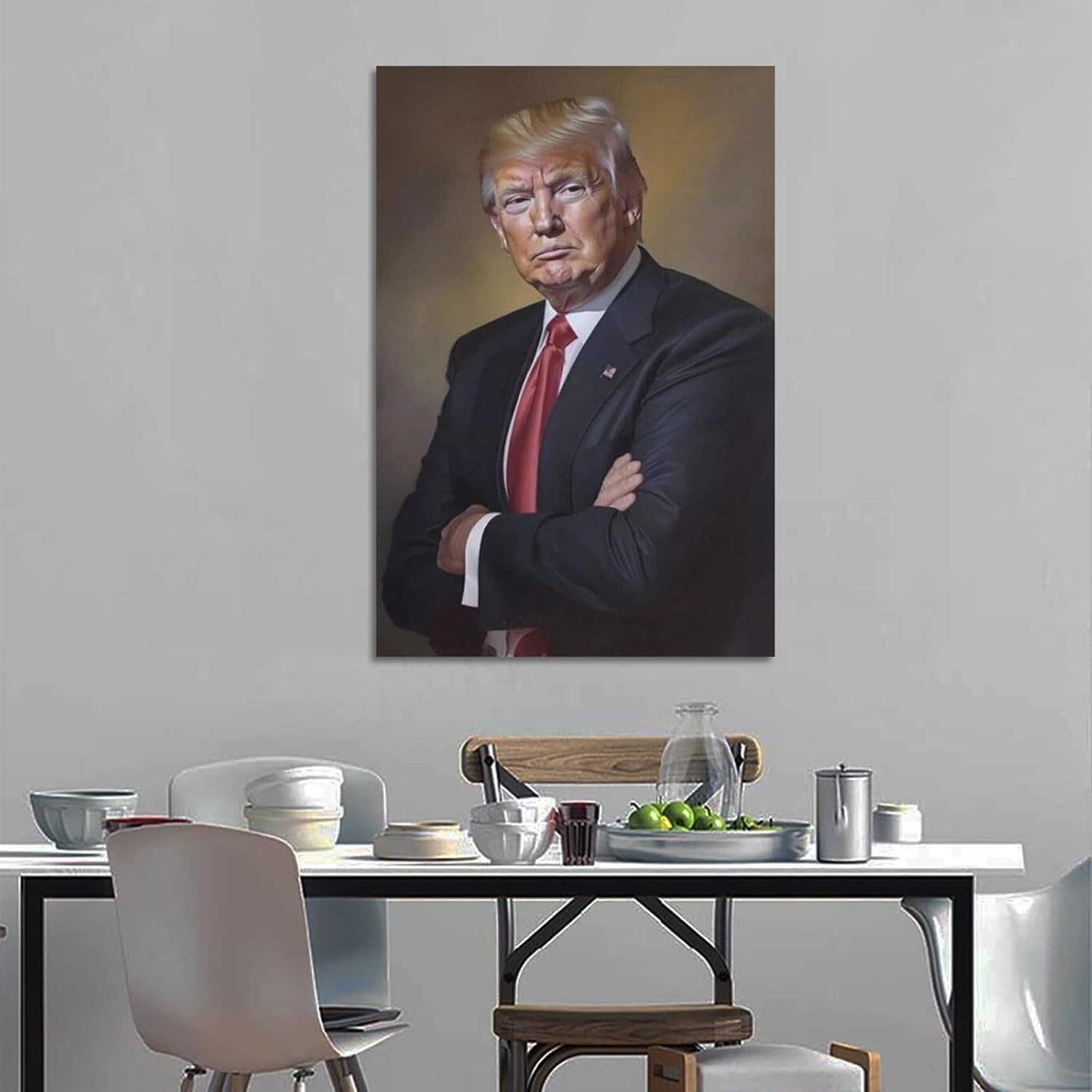 Poster Bust of President Donald J Trump Canvas Art Poster And Wall Art Picture P