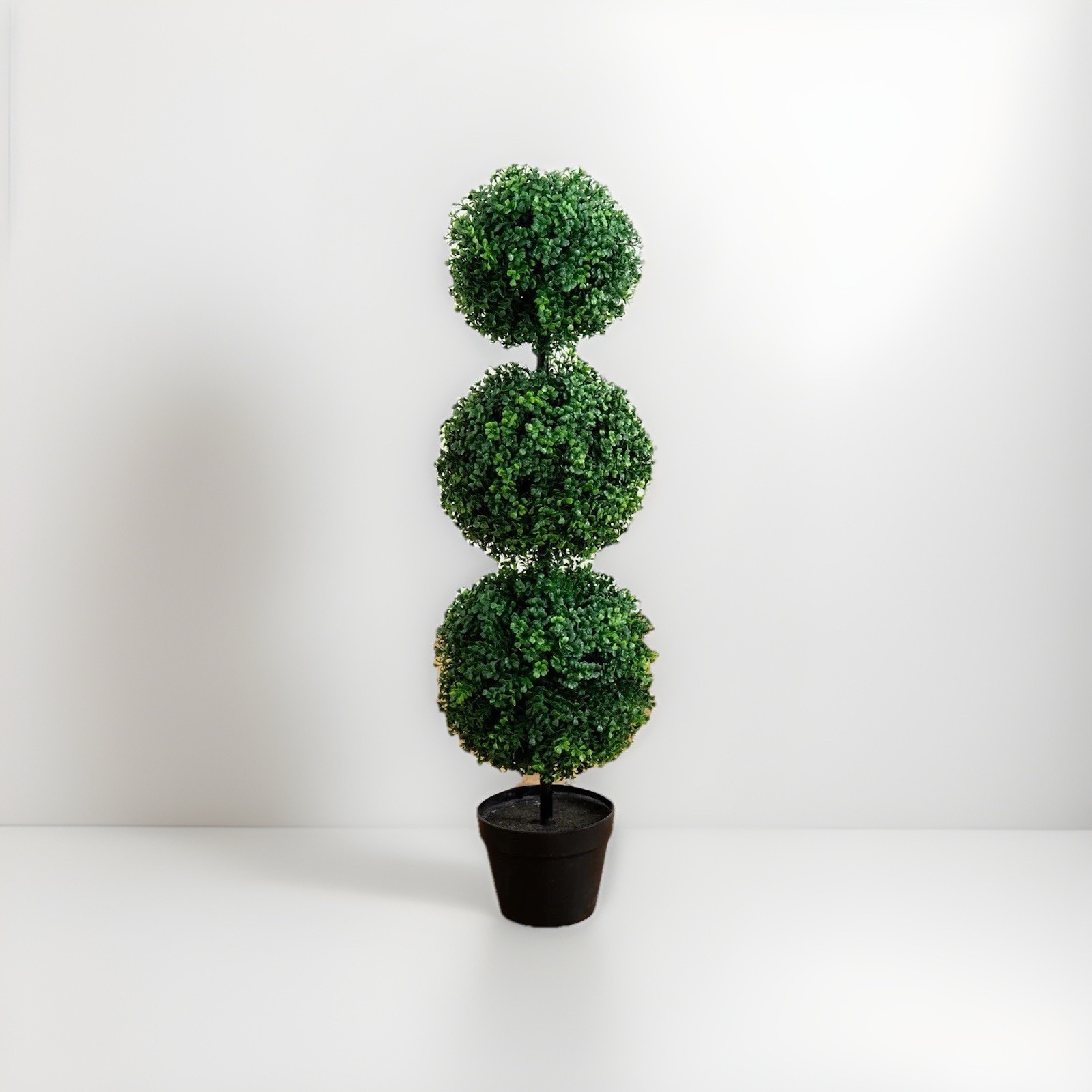 3’ UV Boxwood Triple Ball Topiary Artificial Tree Indoor/Outdoor