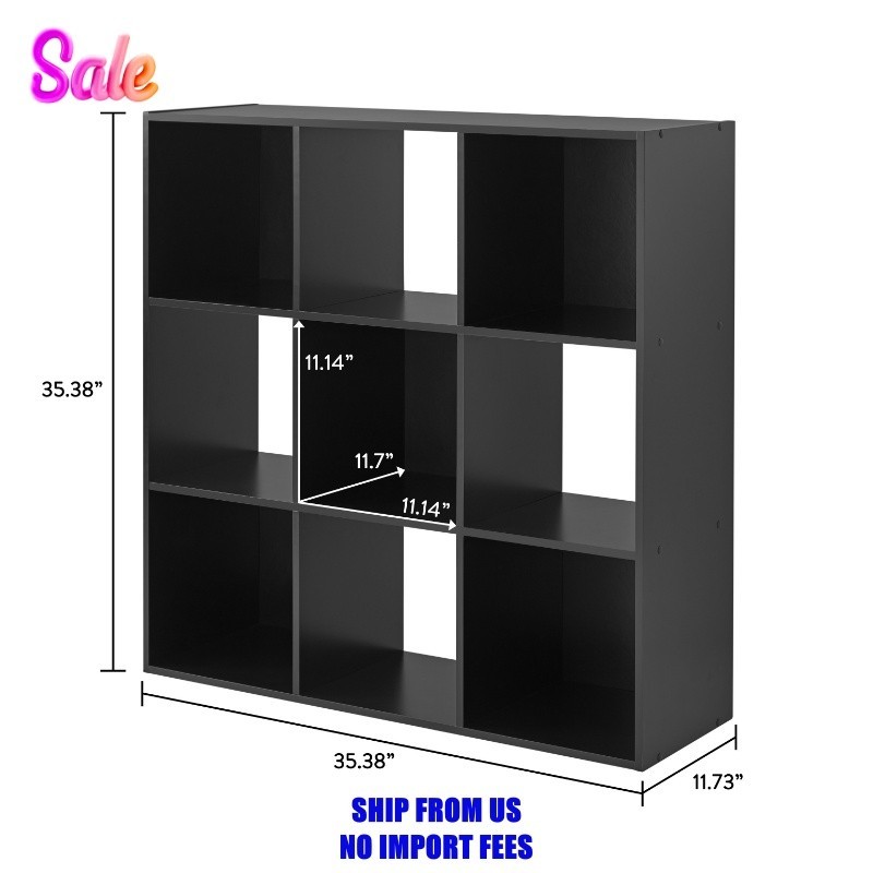 Mainstays 9 Cube Storage Organizer, Black