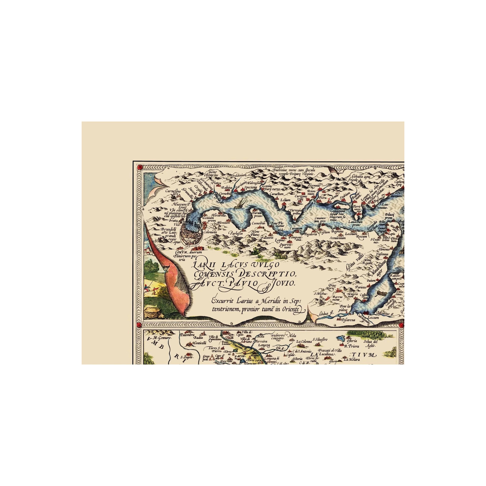 Historic Map – Como Region Italy Upper Adriatic – Ortelius 1609 – Vintage Wall