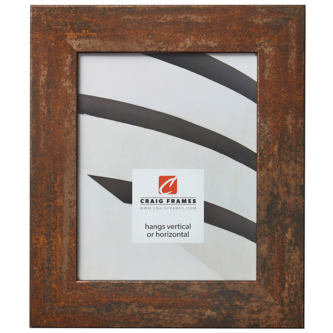 Craig Frames Bauhaus 200, 2 Inch Wide Modern Rust Picture Frame