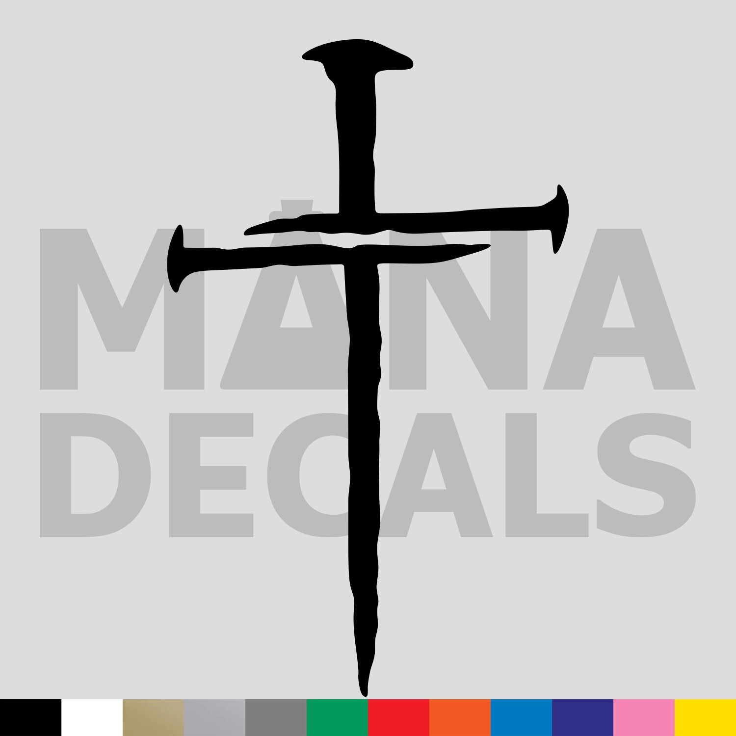 Cross Nails Vinyl Die Cut Decal Sticker – Jesus Christ Christian Religious God