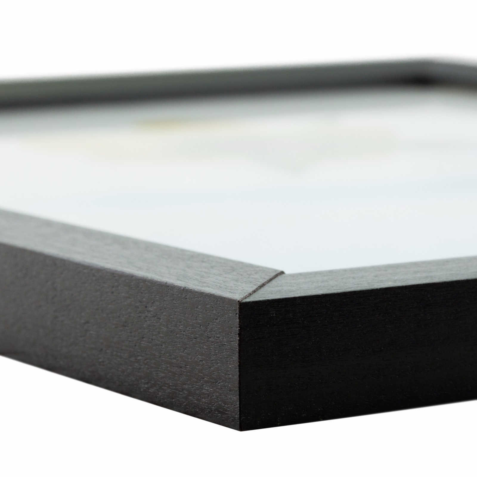 Economy, .875″ Wide Ebony Black Hardwood Picture Frame Poster Frame