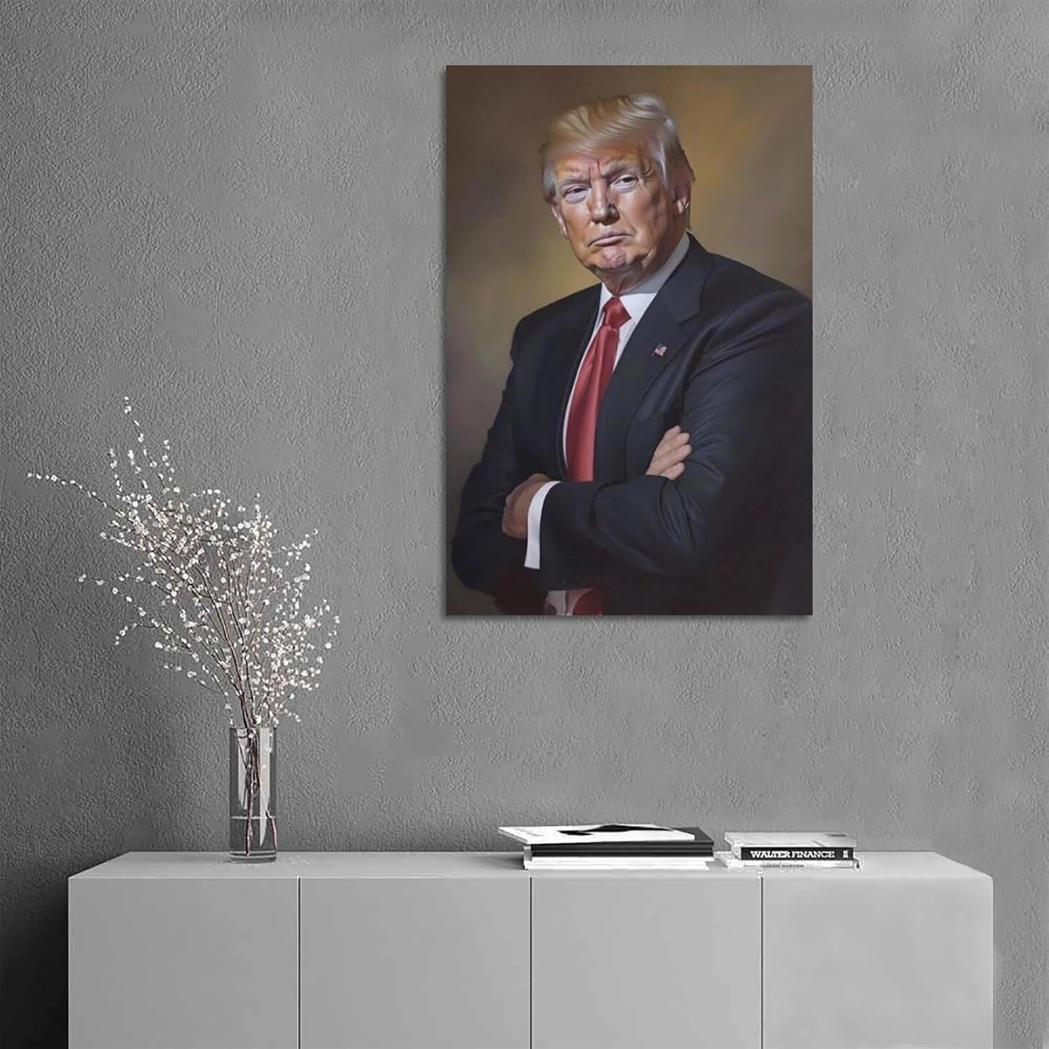 Poster Bust of President Donald J Trump Canvas Art Poster And Wall Art Picture P