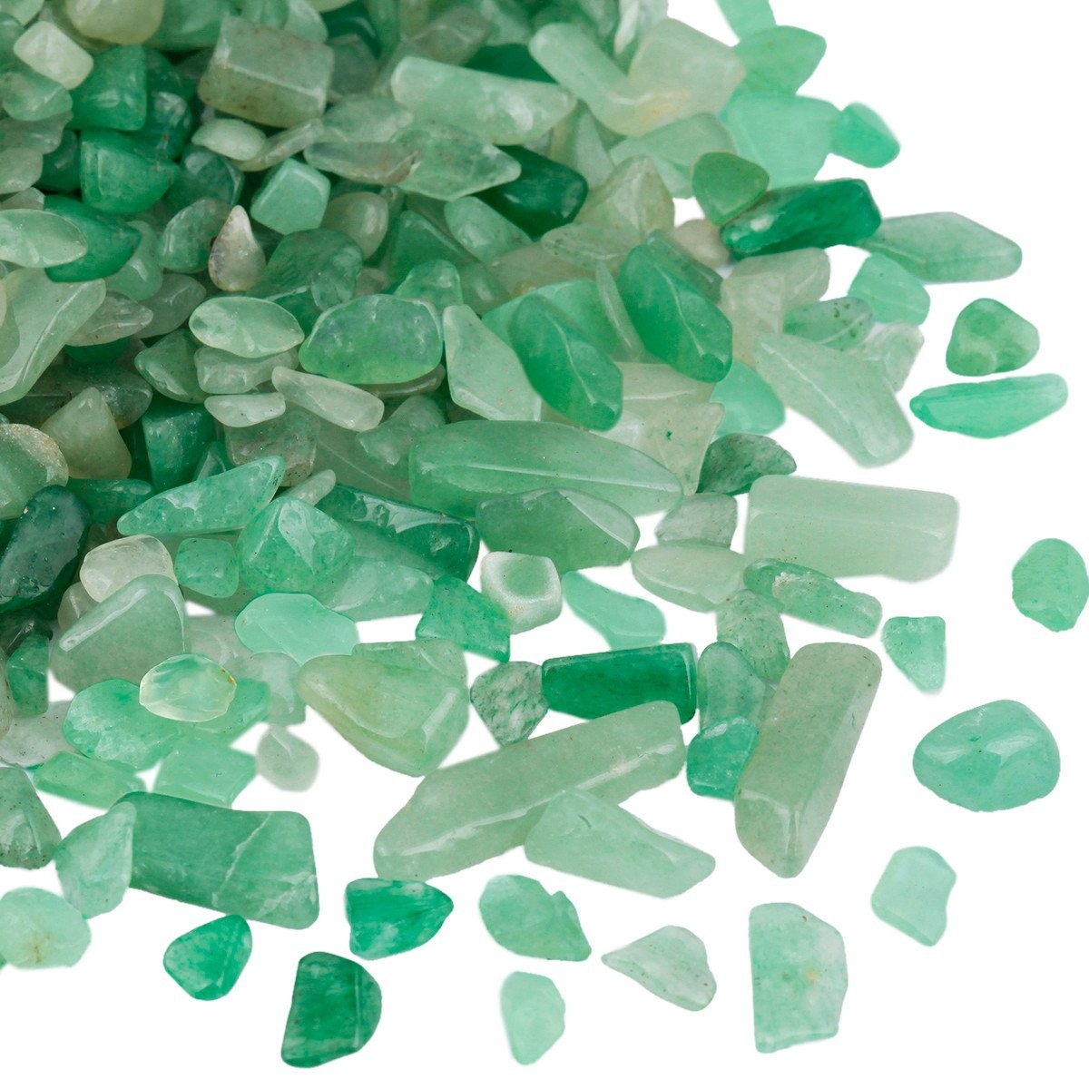Sunyik Amethyst/Green Aventurine Tumbled Chips Crystal Crushed Pieces Irregular