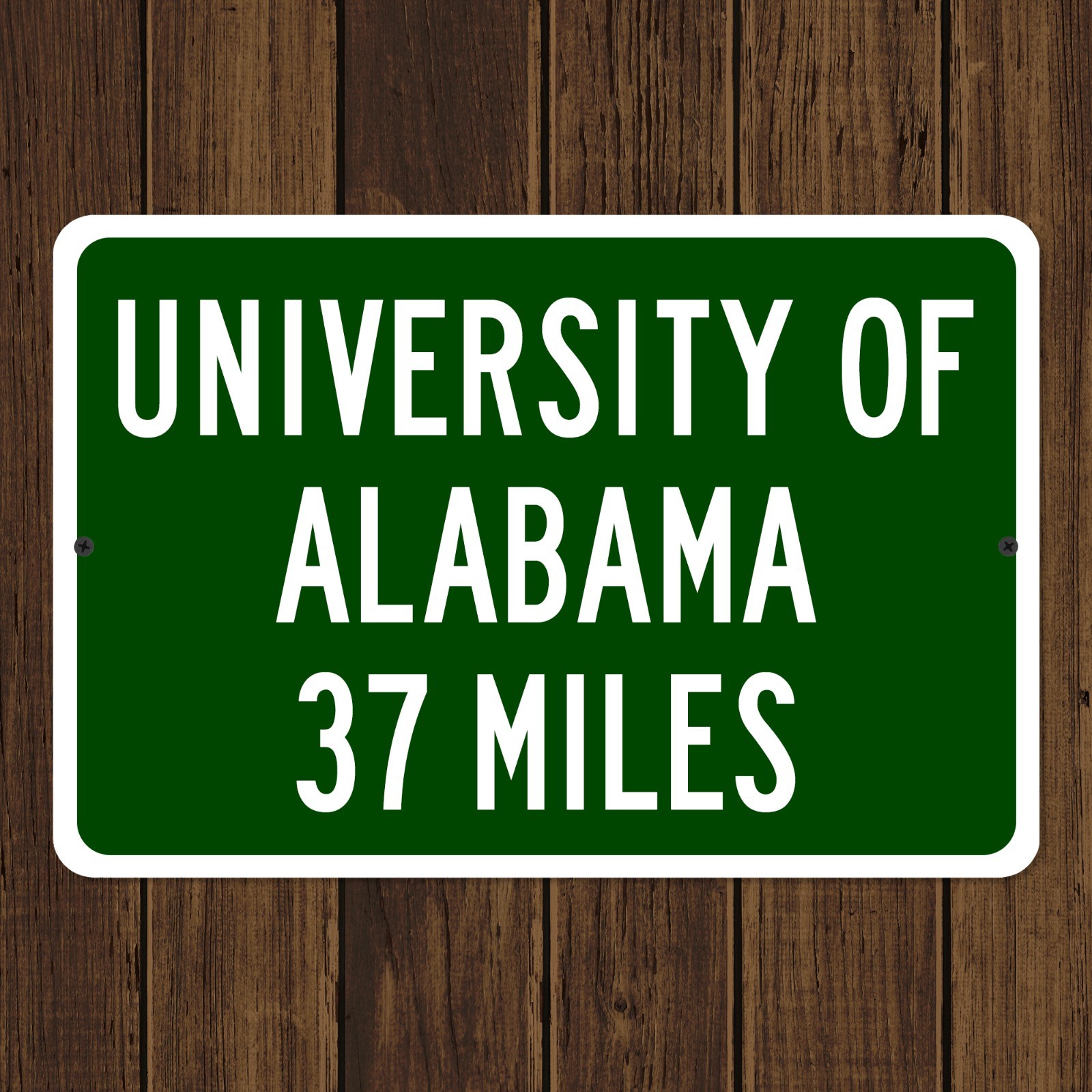 University of Alabama Custom Distance Mileage Highway Sign Crimson Tide Fan Gift