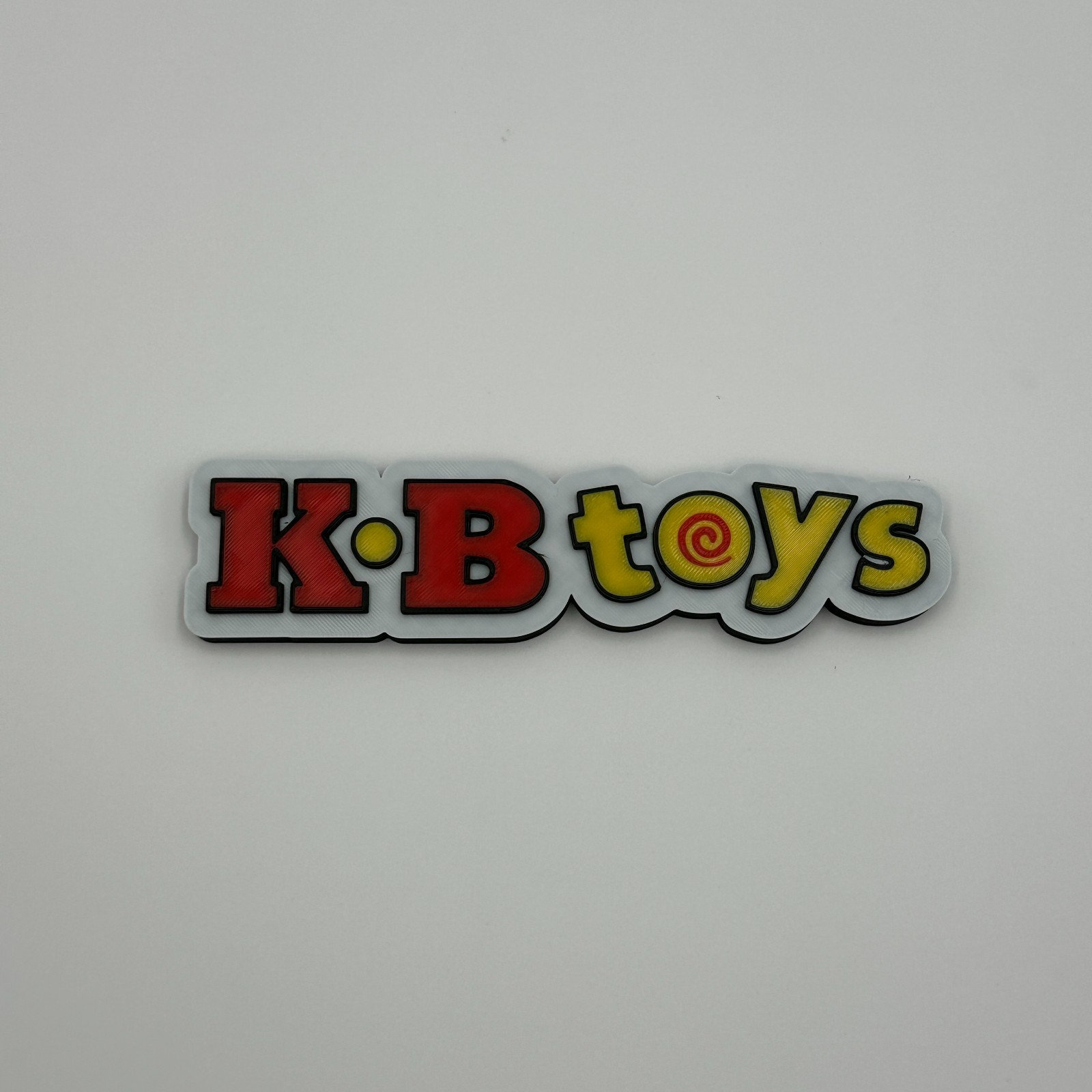 KB Toys Logo 3D Printed Desk Wall Decor – Vintage Retro Collectible