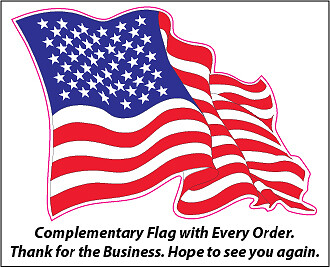 American Flag Attack Bald Eagle Wings Decal Large 36″ in size