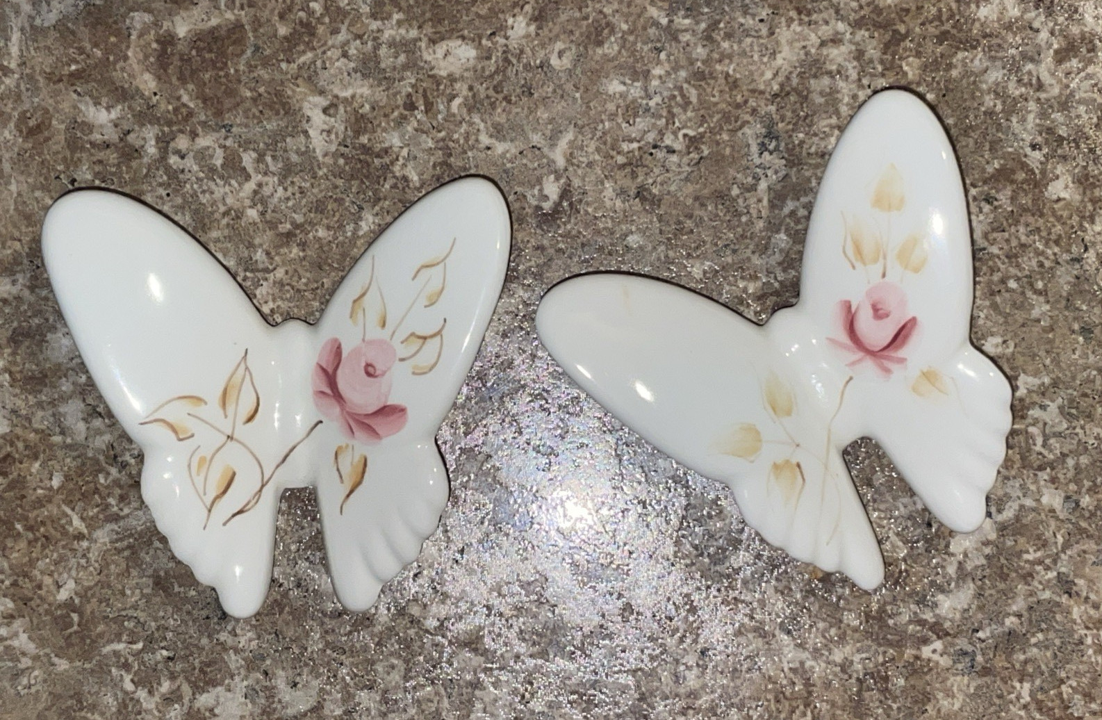 Set of two, Butterfly Wall / Table Top Decor ~ Pretty as Picture/Mirror Accents