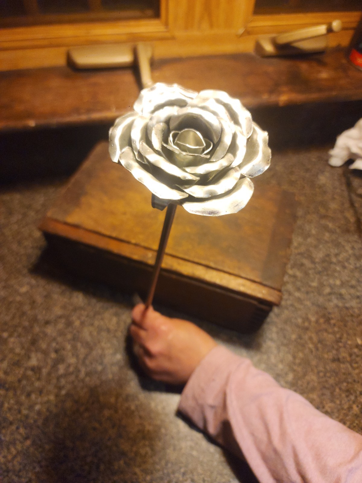 Hand Crafted Welded, Metal Vintage Forever Rose 🌹 Anniversary