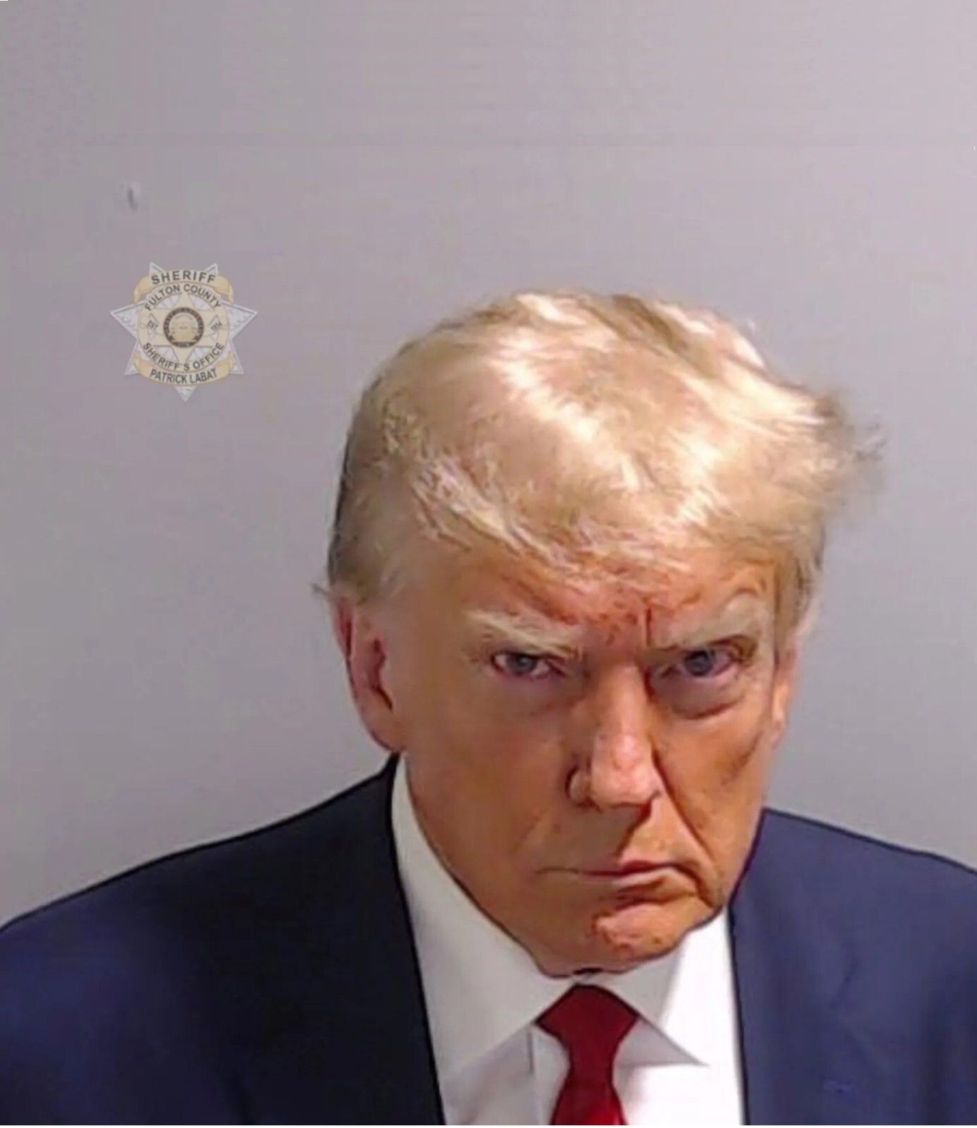 DONALD TRUMP GEORGIA MUGSHOT 2023 GLOSSY POSTER PICTURE PHOTO PRINT BANNER 8978
