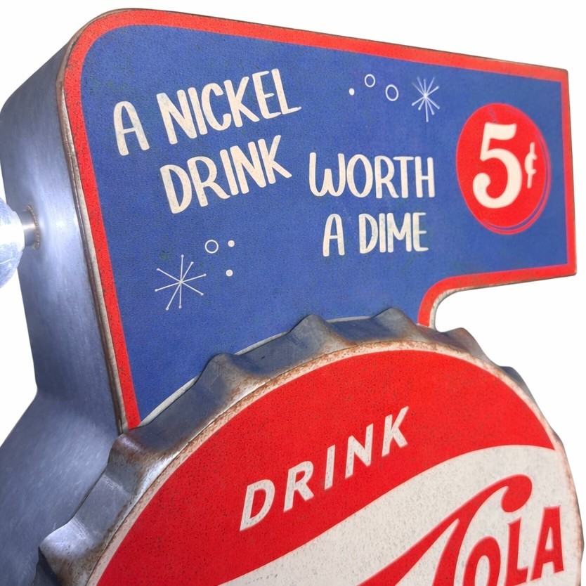 Pepsi-Cola Double-Sided Retro Vintage LED Marquee Sign 25.5″ Metal Arrow Decor