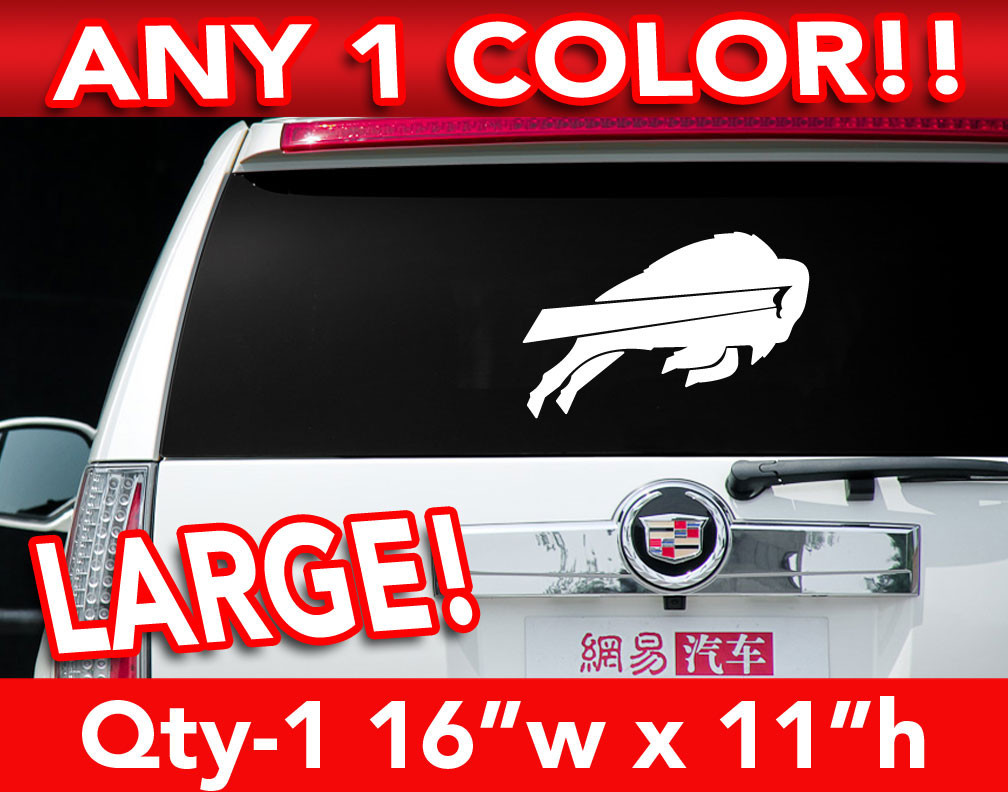 BUFFALO BILLS LOGO LARGE DECAL STICKER 16″x 11″ ANY 1 COLOR