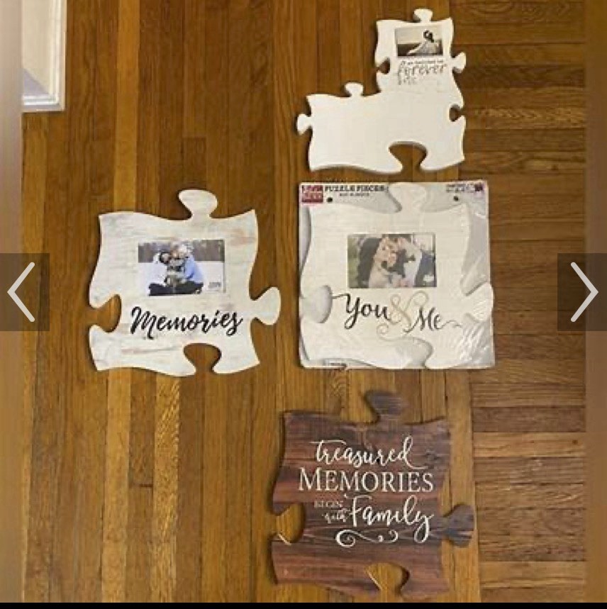 P Graham Dunn Puzzle Frames Connects Small To Large White 2- 6×12