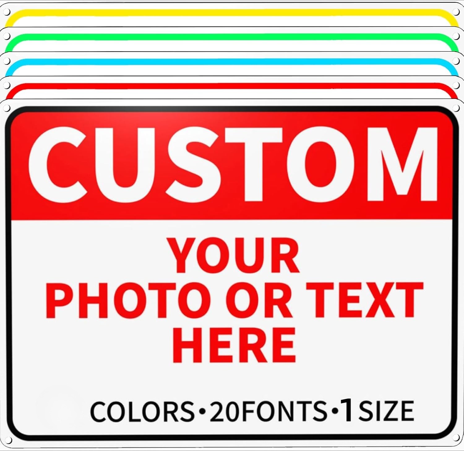 Customized Horizontal Tin Sign, allowing for the addition of any text/Photo