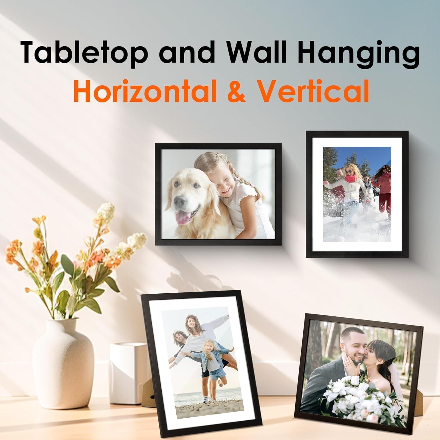 8×10 Picture Frame 1 Pack, Photo Frame with HD Plexiglass, Display Pictures