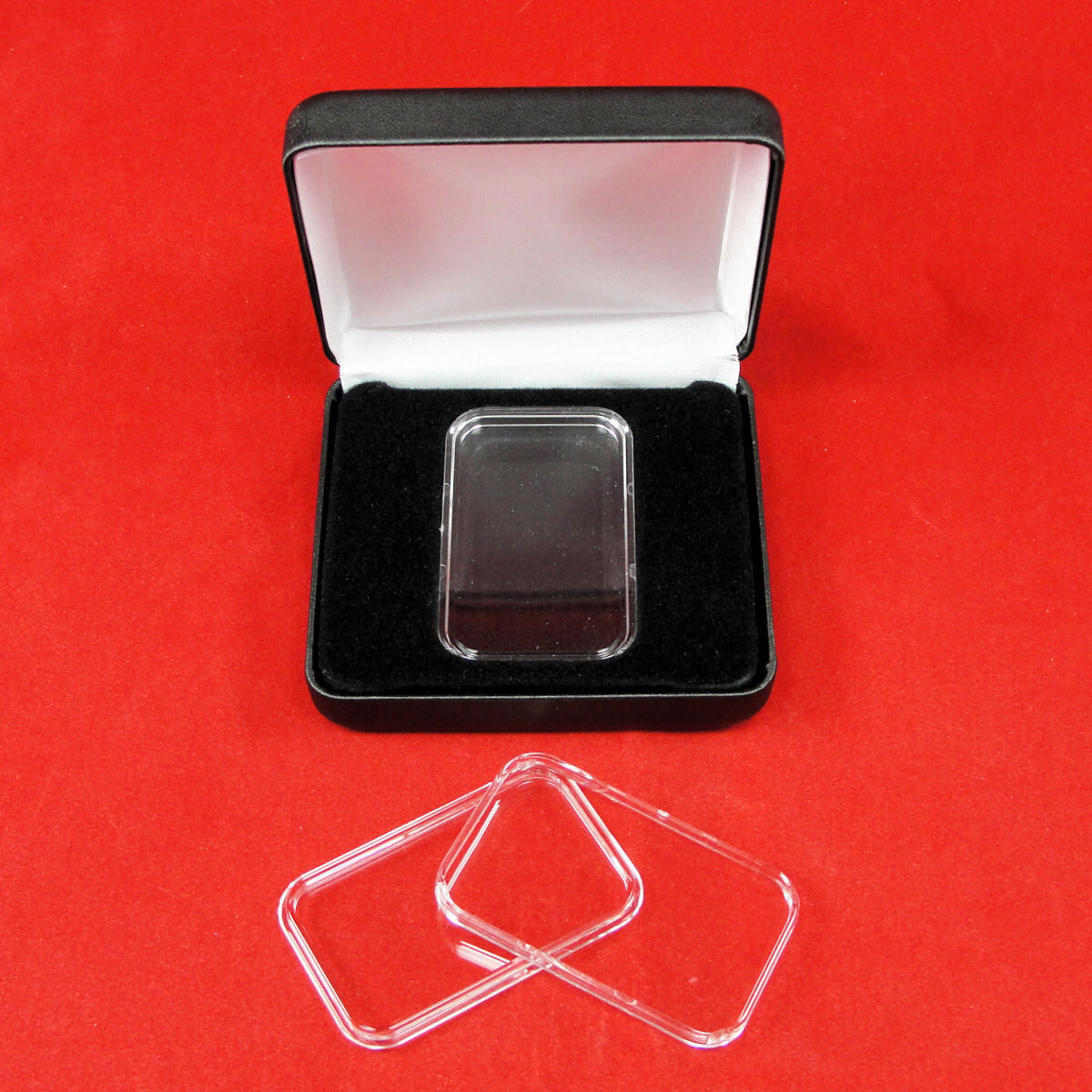 Presentation Black Leatherette Coin Box w/Choice of 1 – 1 oz Bar AirTite Capsule