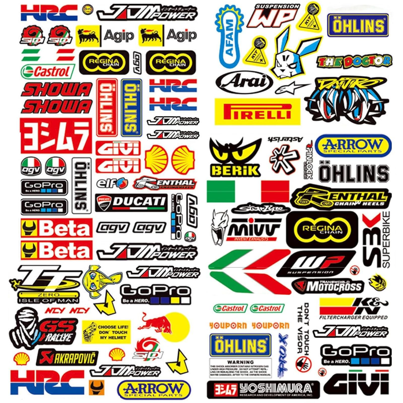 Weatherproof Racing Stickers for Motorcycles, Cars, Helmets & More Vinyl