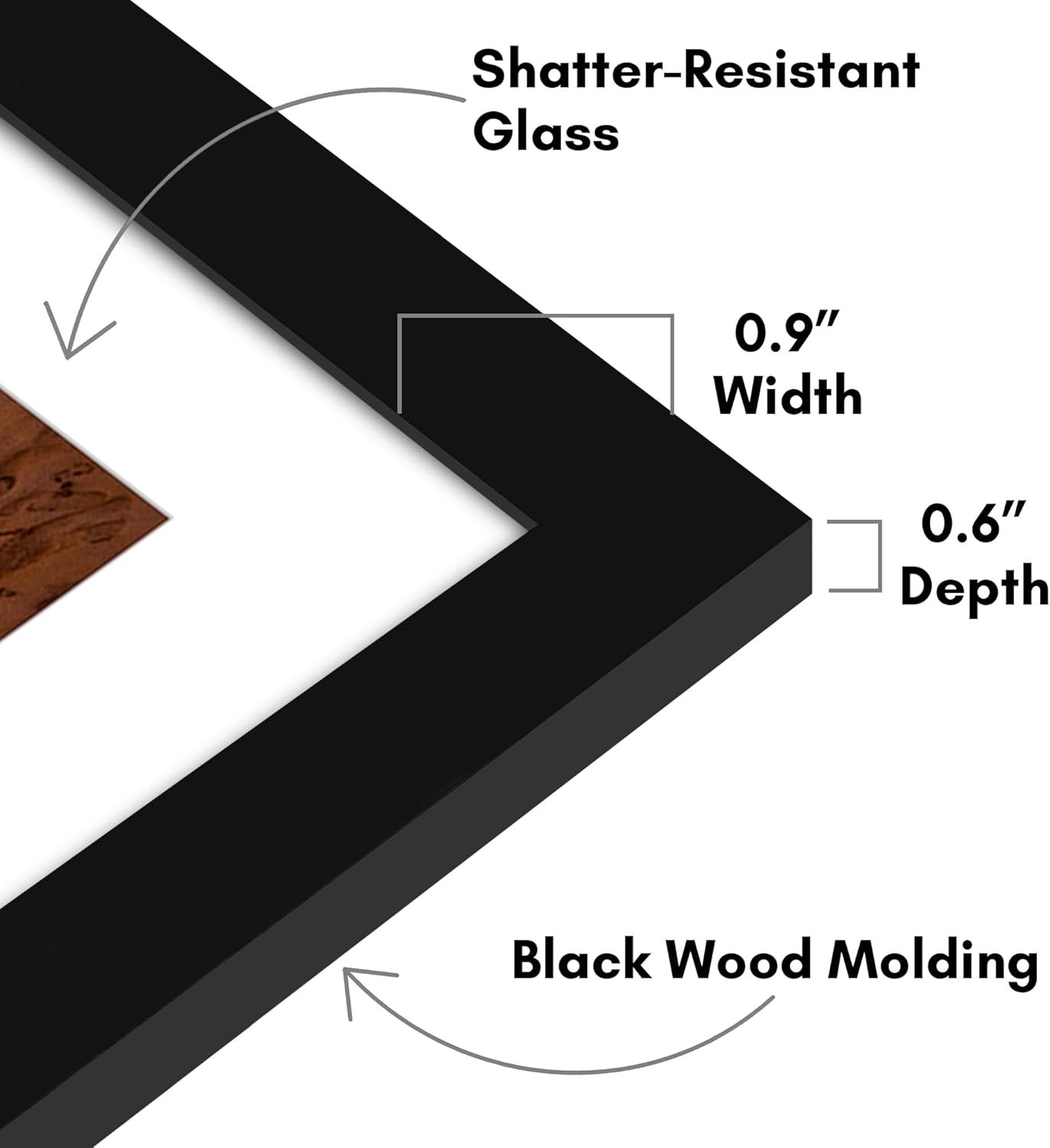 12×15 Picture Frame with Shatter-Resistant Glass – Use as 9×12 Frame with Mat…