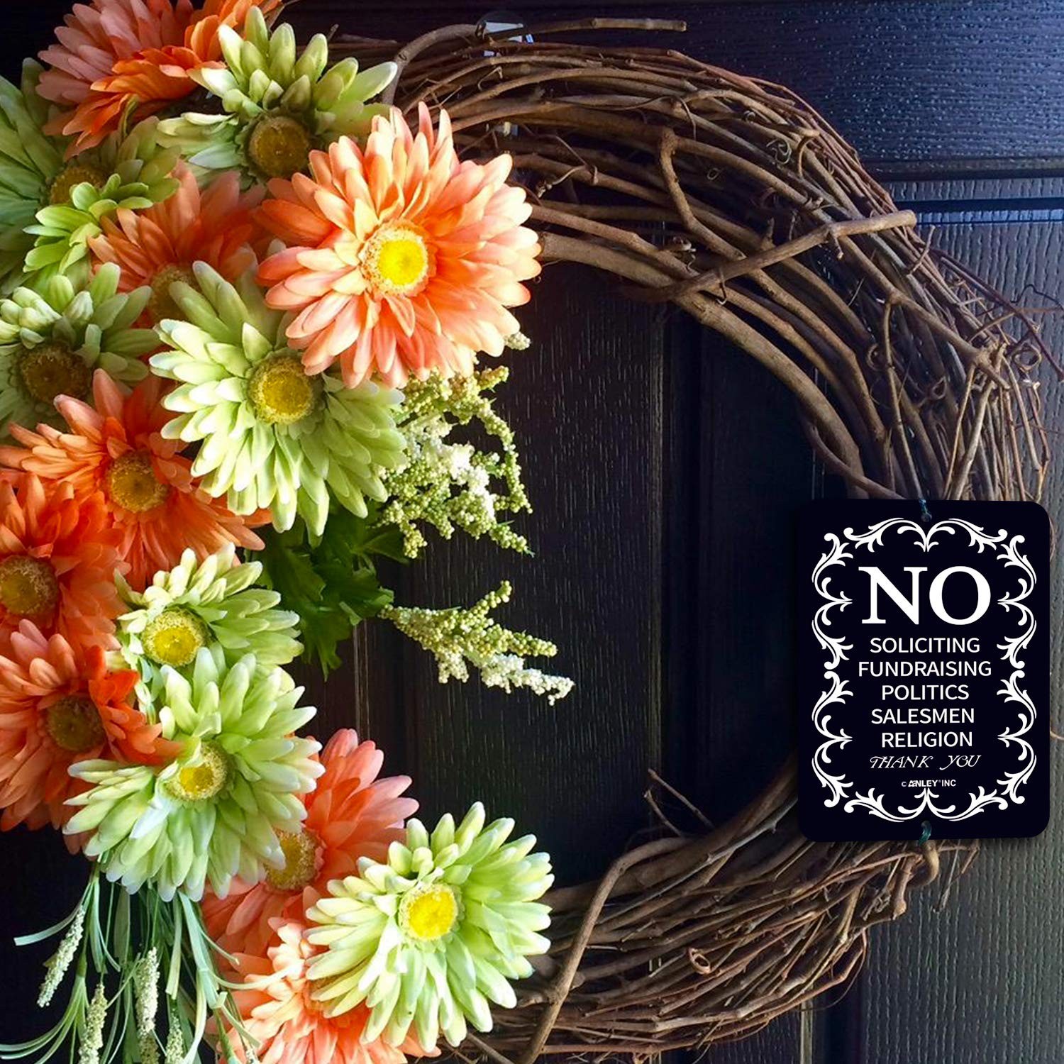 Anley No Soliciting Sign for Home and Busines – Do Not Ring The Bell 6″ x 4.5″