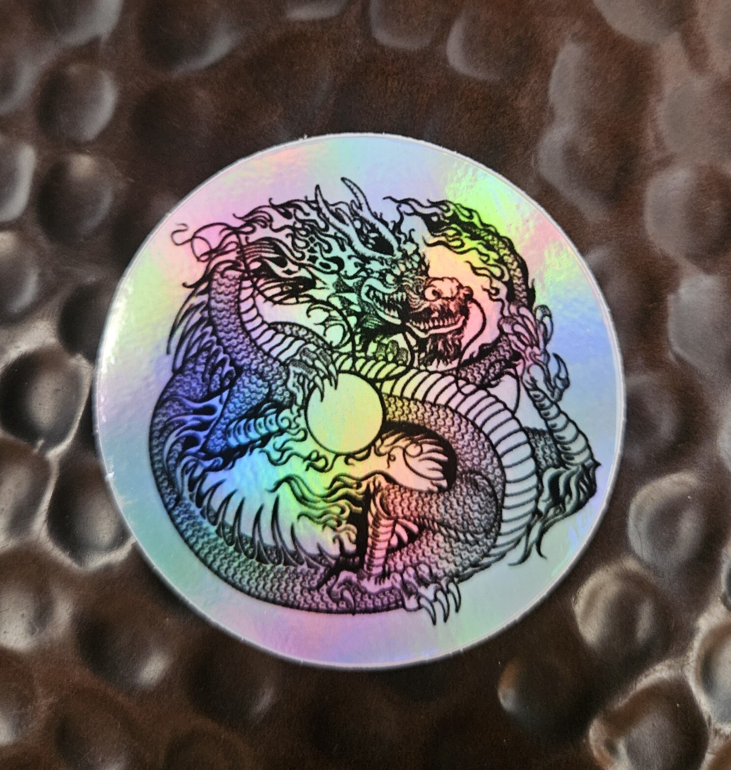 CHINESE WISDOM DRAGON Holographic Sticker Vinyl 2.5 in UV WEATHER RESISTANT