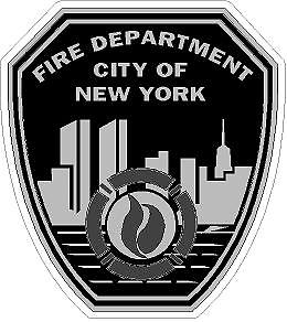 New York City Fire Department Reflective/Matte Vinyl Decal Subdued Fire EMS FDNY