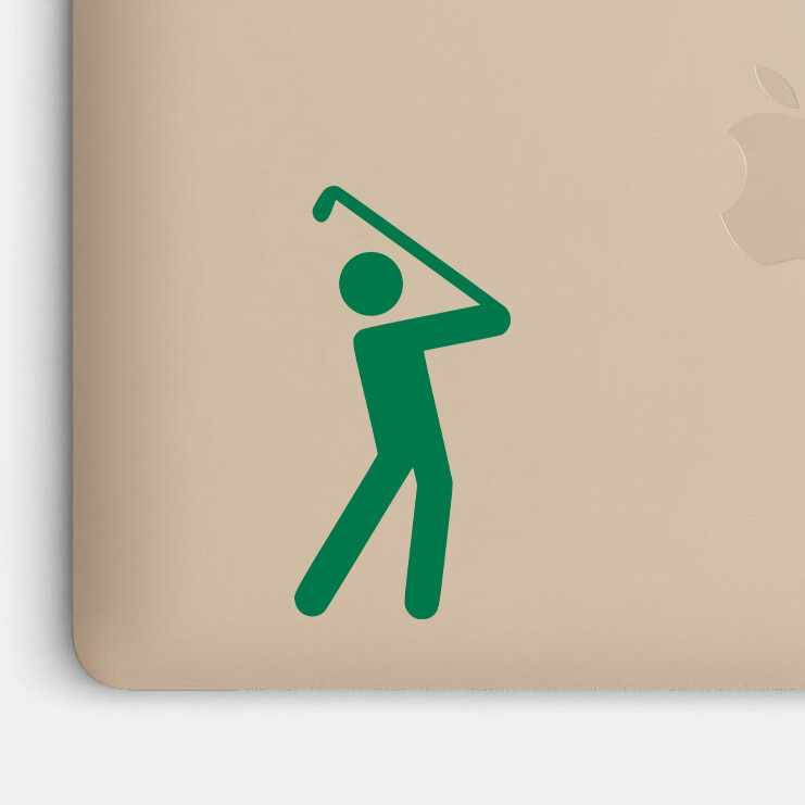 Golfer Figure V4 | Vinyl Decal Sticker For Cars, Golf Carts, and Devices