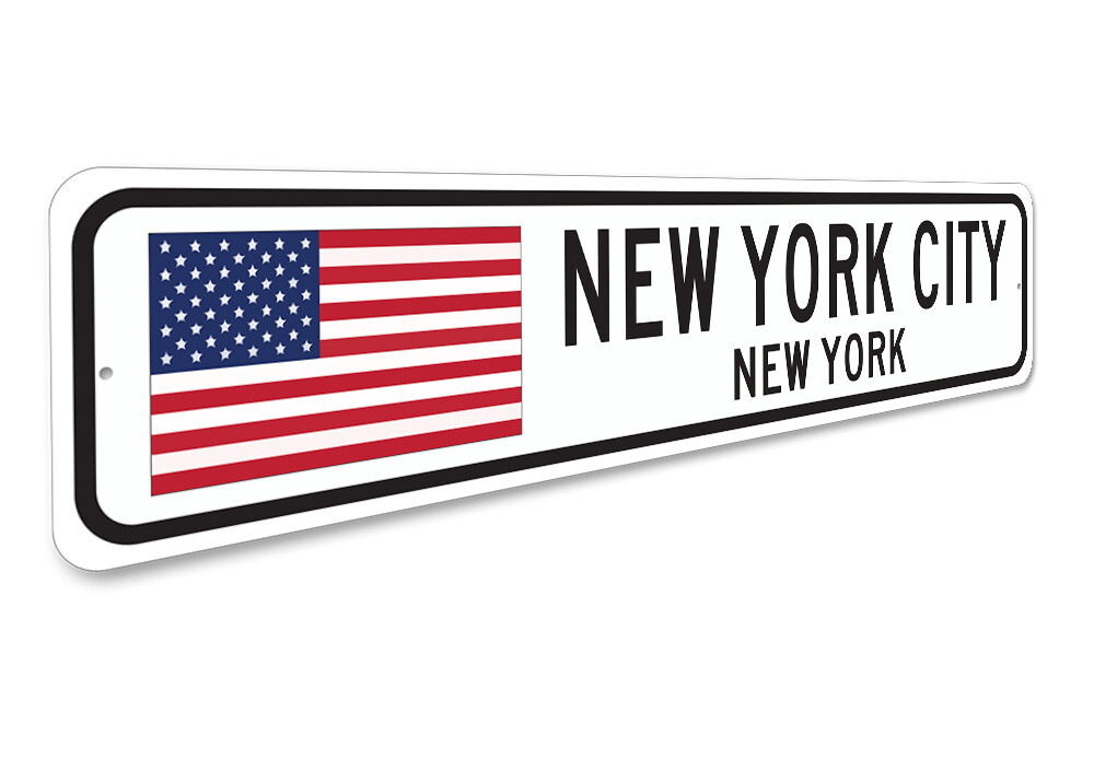 Personalized Any Country Flag,City and State Aluminum Street Sign