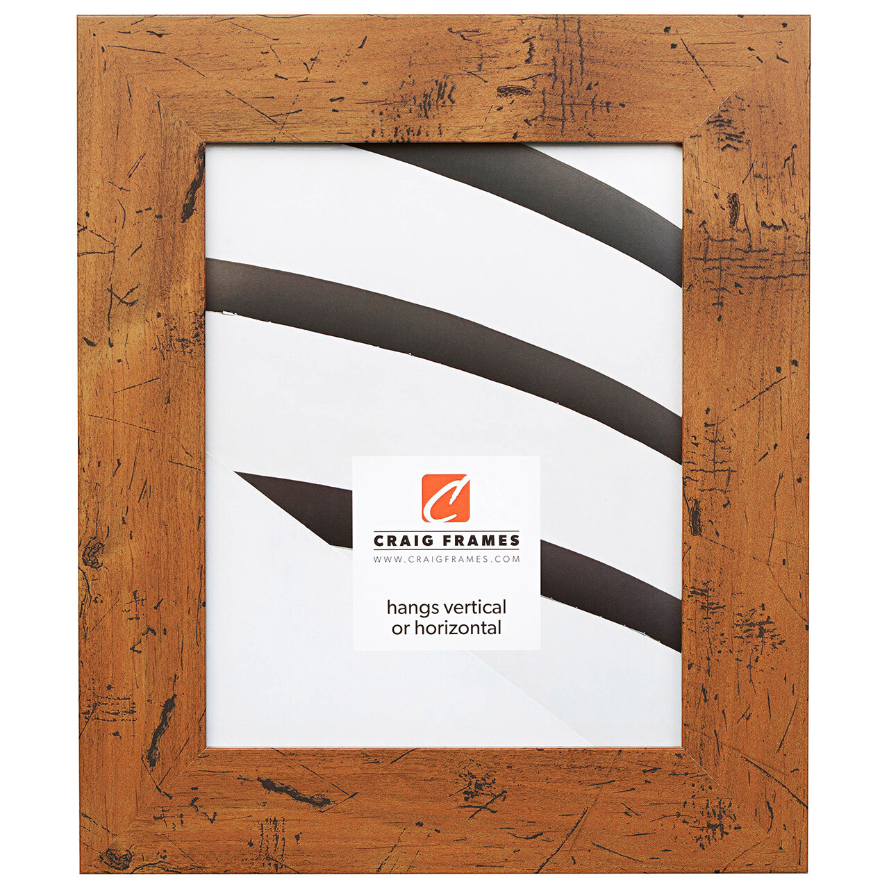 Craig Frames Bauhaus 200, 2″ Modern Rustic Light Walnut Brown Picture Frame