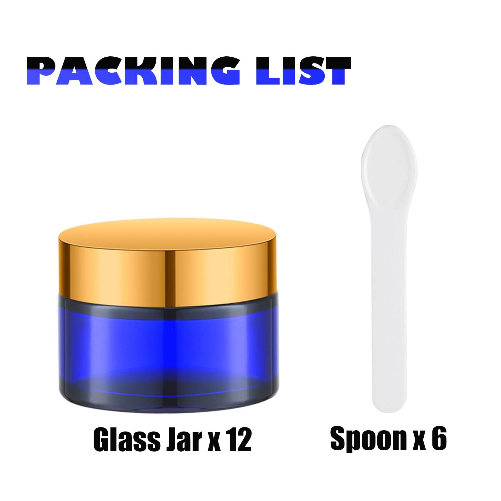 Lil Ray 1 oz Round Cobalt Blue Glass 12 Count (Pack of 1), Blue/12PCS