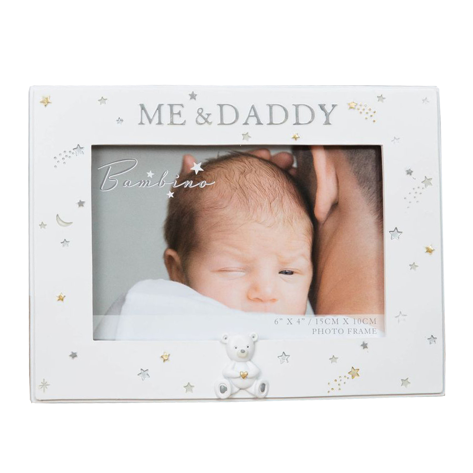 Baby Photo Frame – 6” x 4” – Cream / Unisex – Me and Daddy