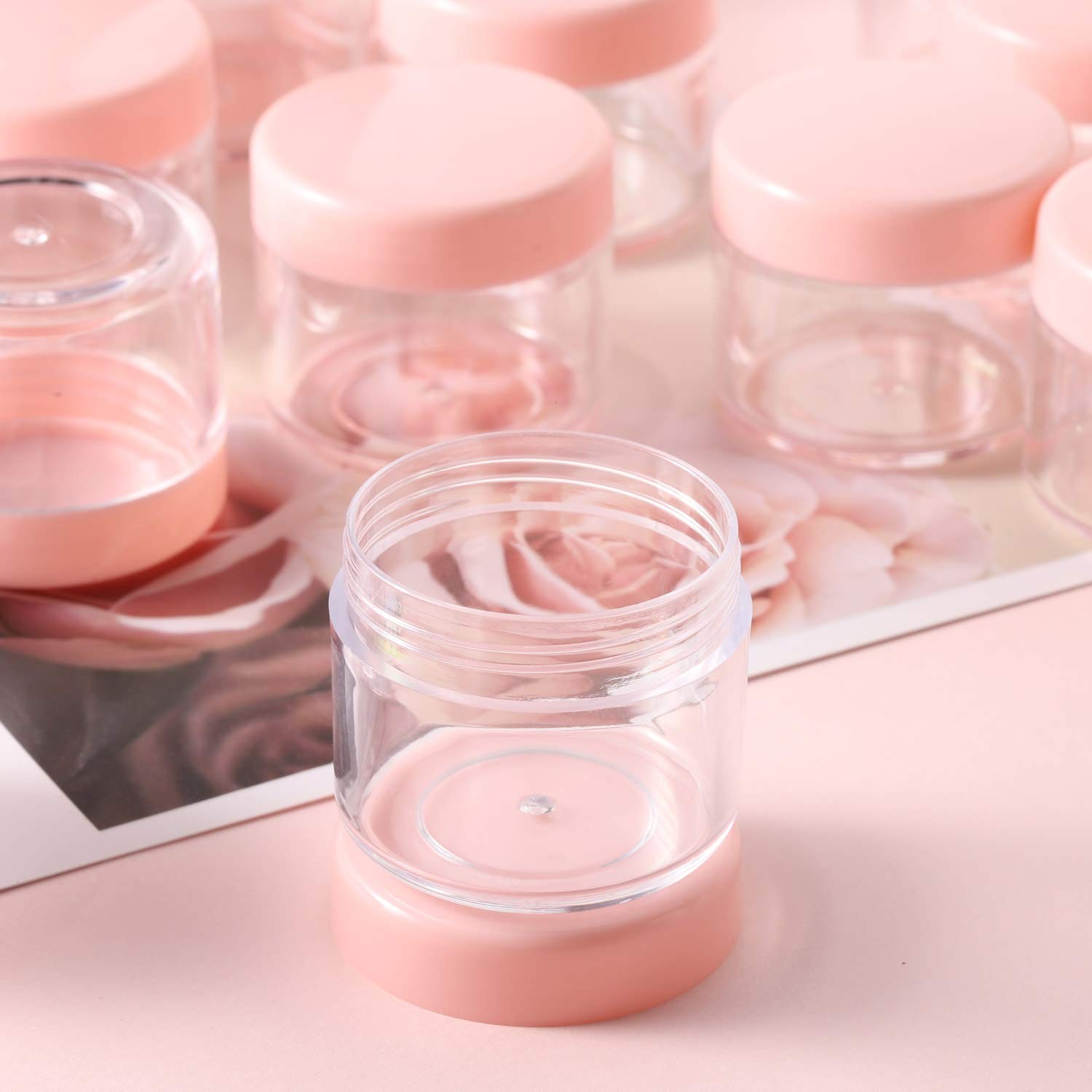 Btyms 100 Count 20G Sample Containers Lidsrefillable Cosmetic Containers Small