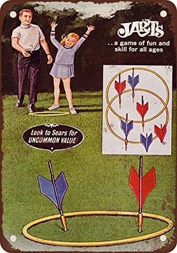 Vintage 1969 Jarts Lawn Darts Game Look Reproduction Metal 12×8 in, Picture14