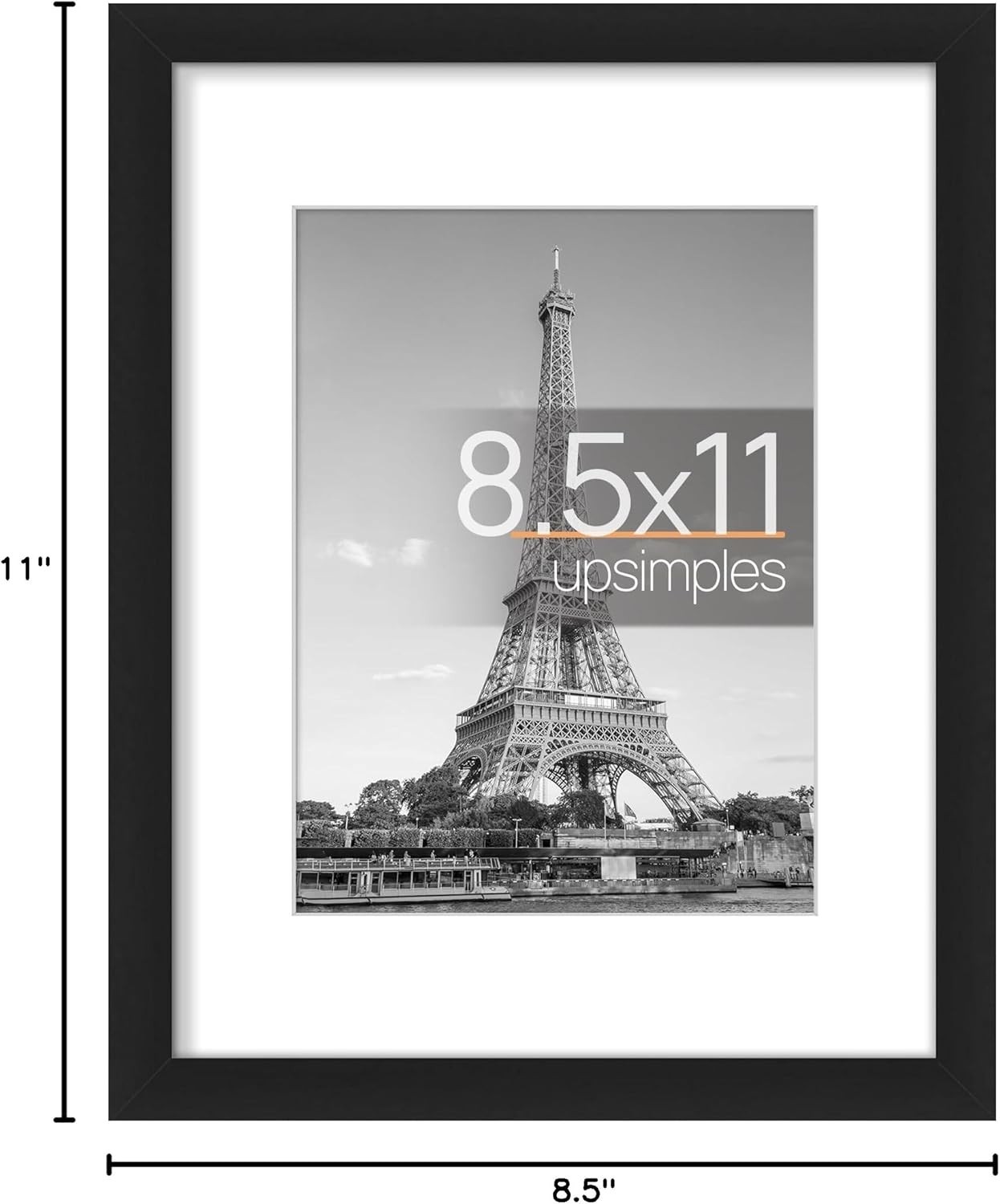 Timeless Black Photo Frame for 8.5×11 or 6×8 – Ideal Gift for All Occasions