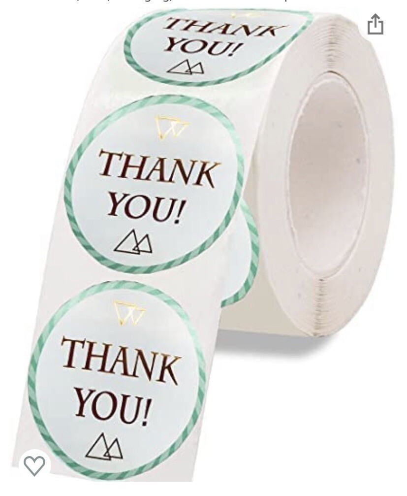 Thank You Sticker 1.5×1.5in