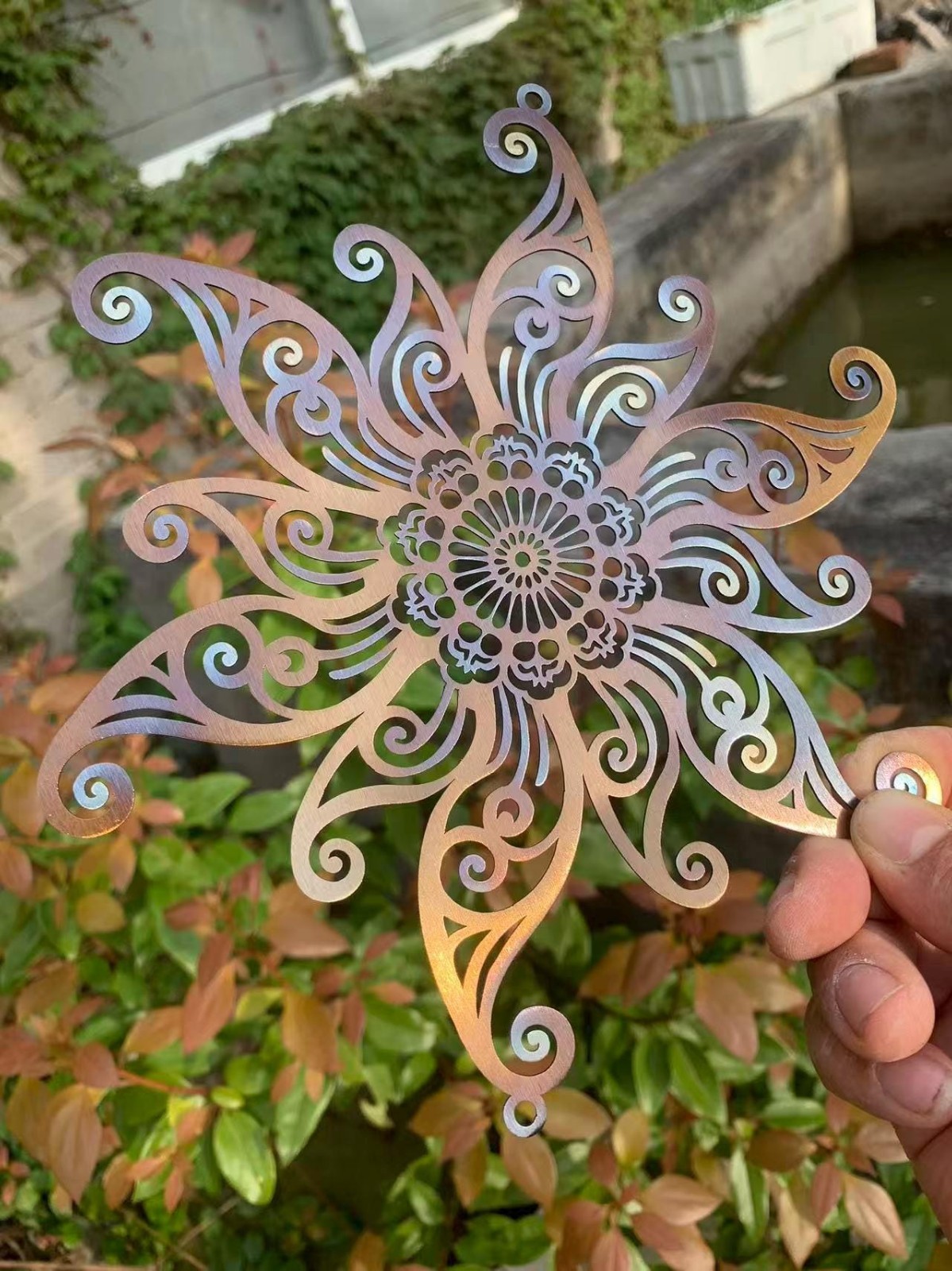 Colorful Metal Sun Wall Decor, Garden Outdoor Metal Art Sign