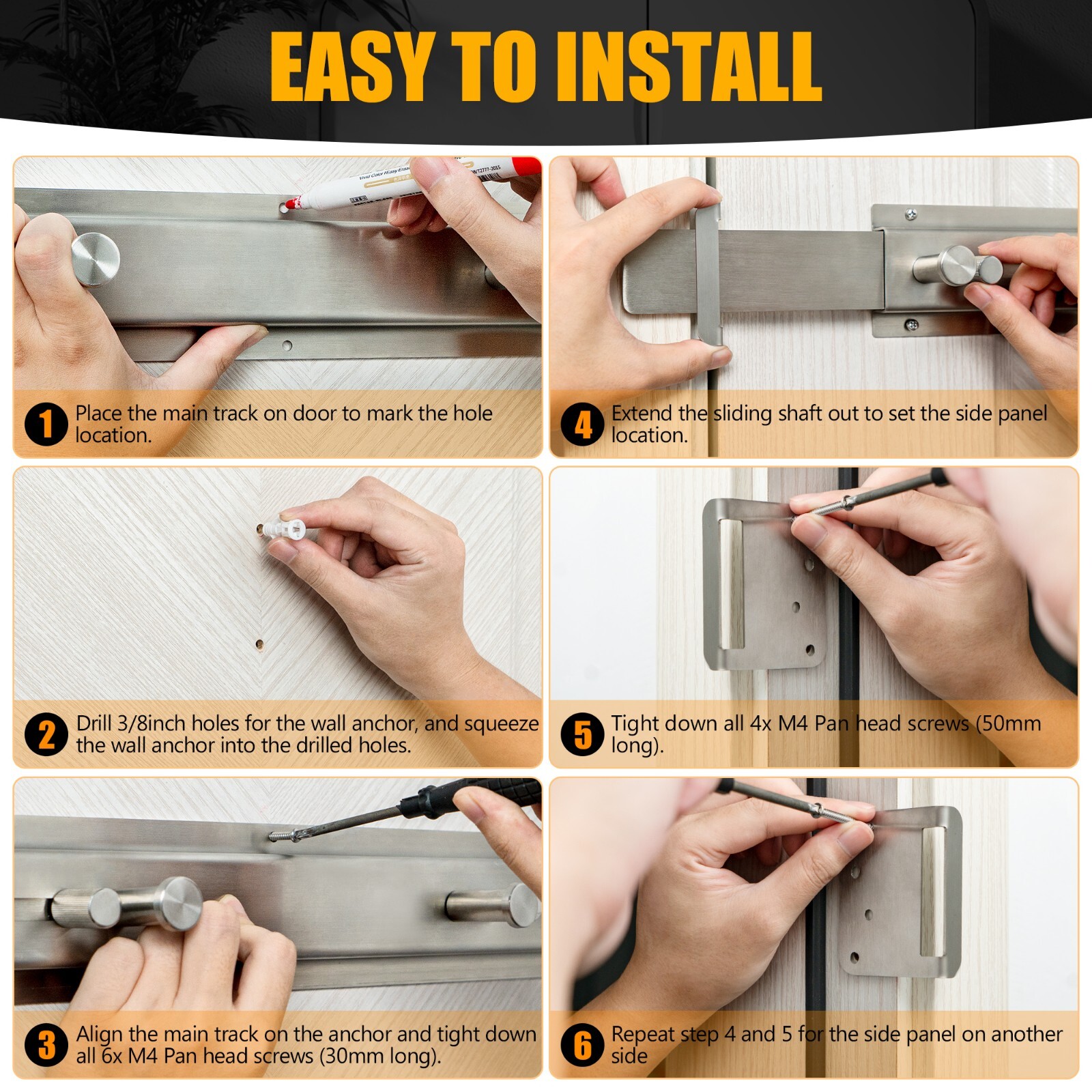 Door Barricade Bar with Door Hook Door hanger for security reinforcement